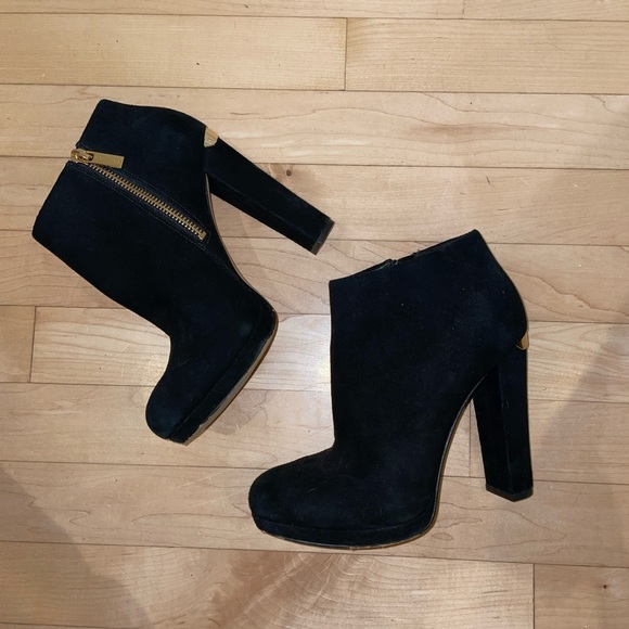 MK Black suede’s heeled boots - Picture 1 of 4